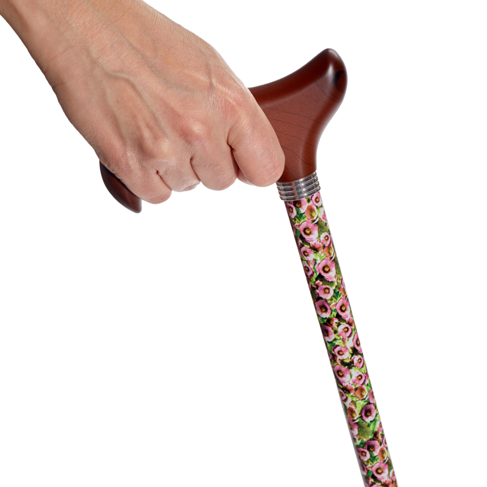 Регулируемая трость с деревянной ручкой и цветочным узором Garcia 407 Днепр - изображение 5