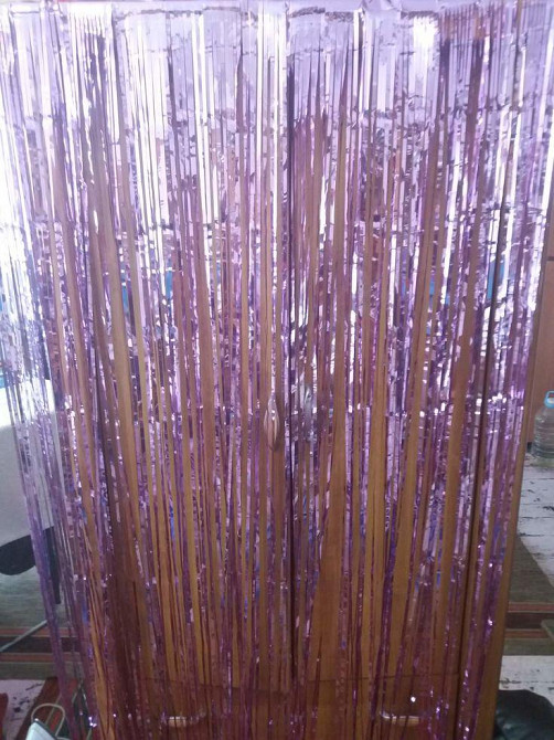 Шторка з дощику для фотозони 2м на 1м рожевий Київ - фото 3