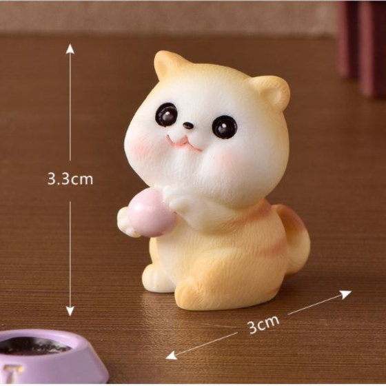 Миниатюрная фигурка Котик для флорариума, мини-сада 3.4 х 3.7 см Одесса