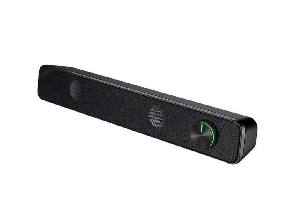 Колонка компютерна 1.0 S4 RGB USB 3.5 38x6x5.5см чорні 6W ТМ T-WOLF Київ - фото 1