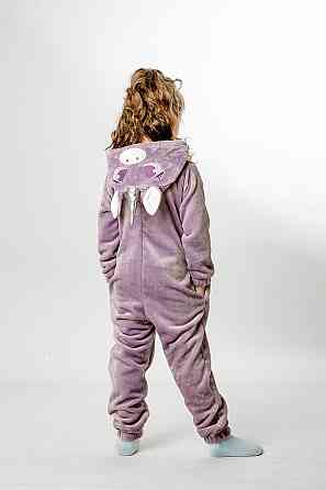 Детская пижама-кигуруми детский и подростковый,Единорог лиловый пижама -  комбинезон домашний на молнии топ Киев