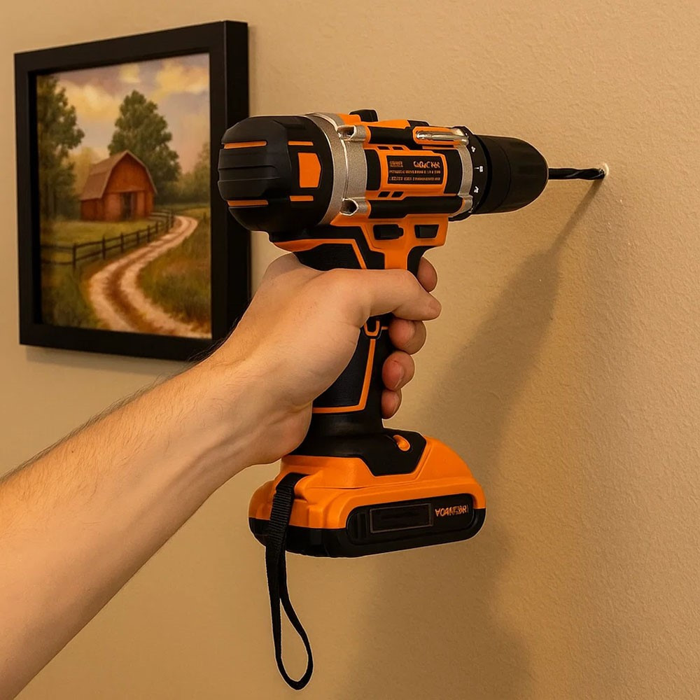 Шуруповерт акумуляторний з набором інструментів + 2 акумулятори 36В, Помаранчевий / Бездротовий шуруповерт-дриль Київ - фото 9