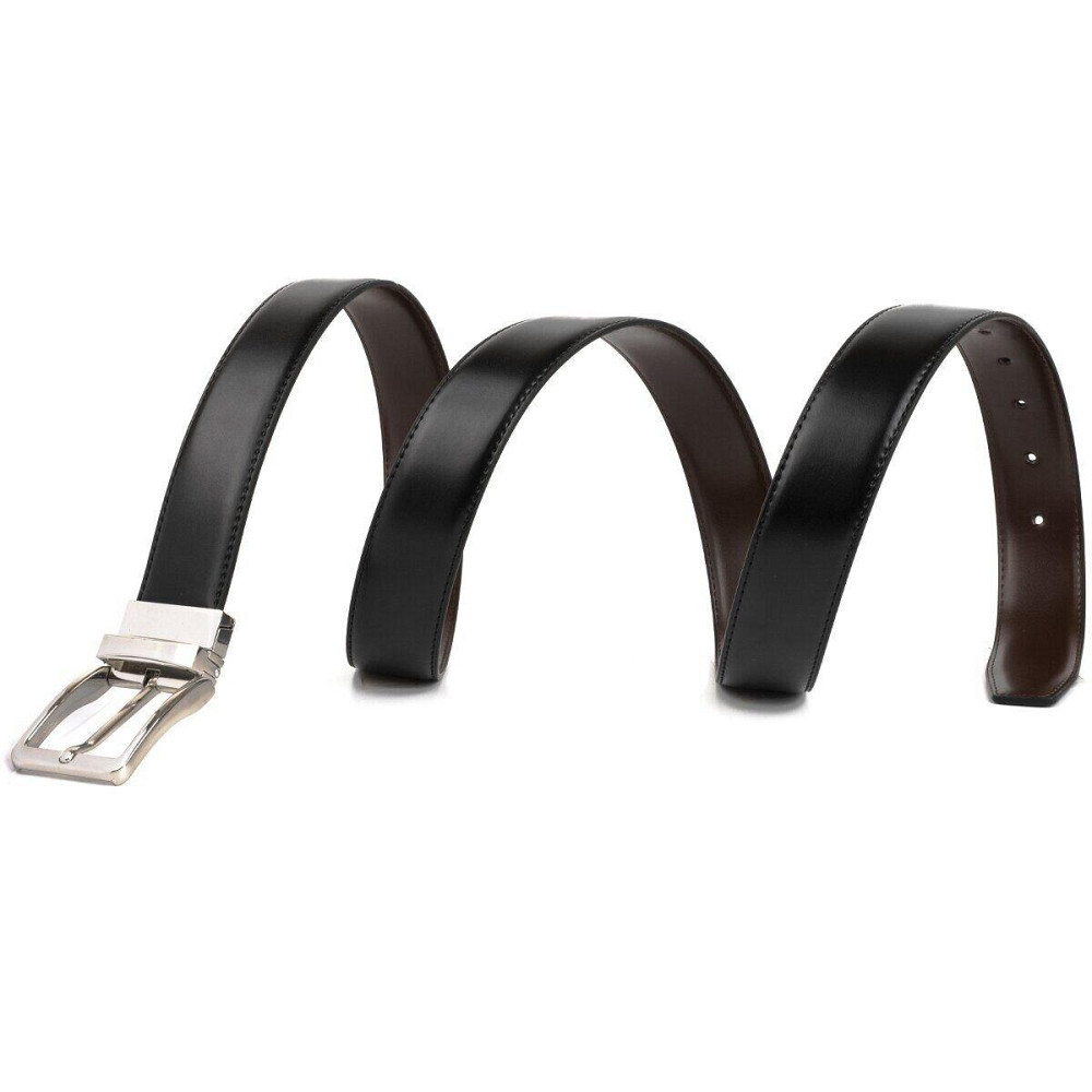 Ремень мужской двусторонний механика Vintage 20224 Черный Киев - изображение 2