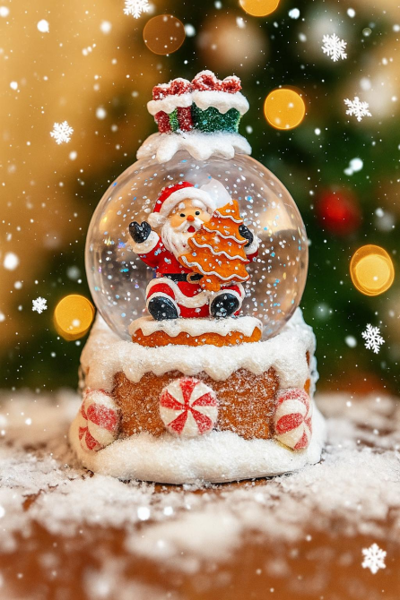 Світильник новорічний декор Куля на санях HC-Q067 LED AAх3 (13х15х17см) Київ - фото 2