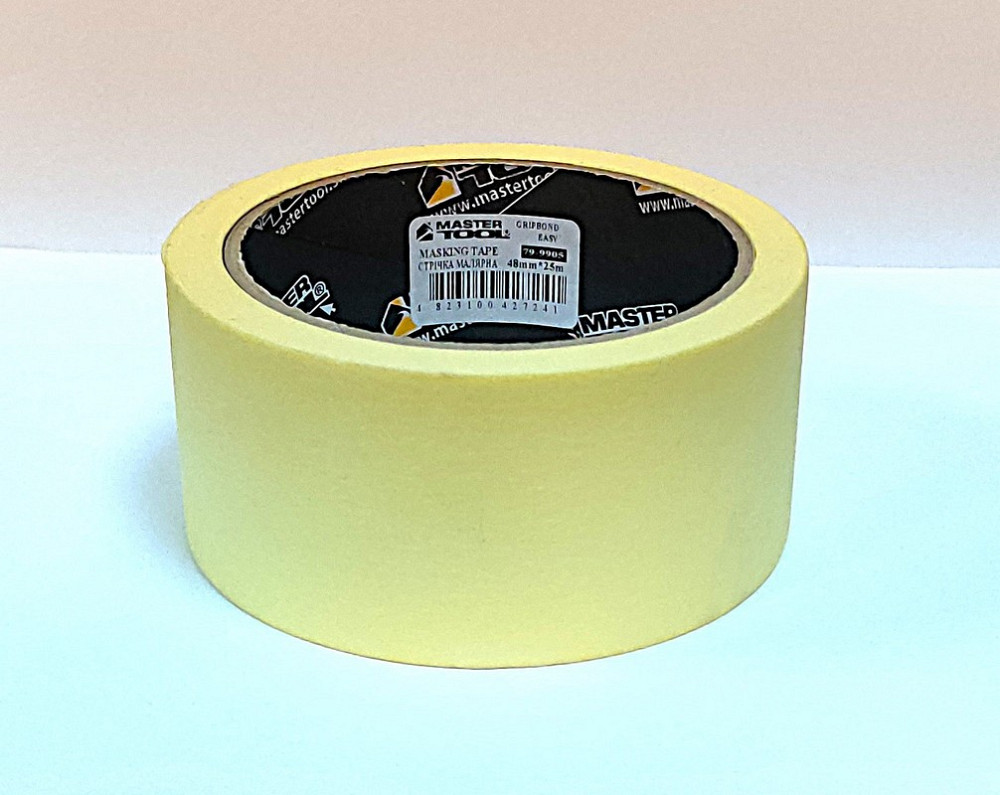 Стрічка малярна універсальна MASTERTOOL GripBond Easy 48 мм×15 м жовта 79-9904 Коломия - фото 4