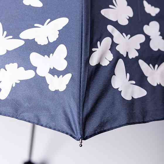 Полуавтоматический зонт с принтом, синий, 97 см Киев