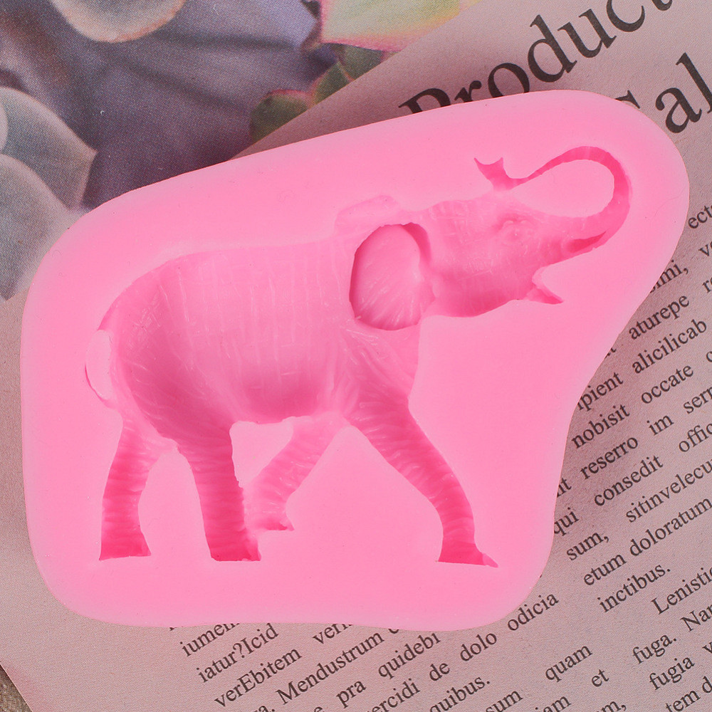 Силиконовая форма Слон 78 на 62 мм розовый Киев - изображение 6