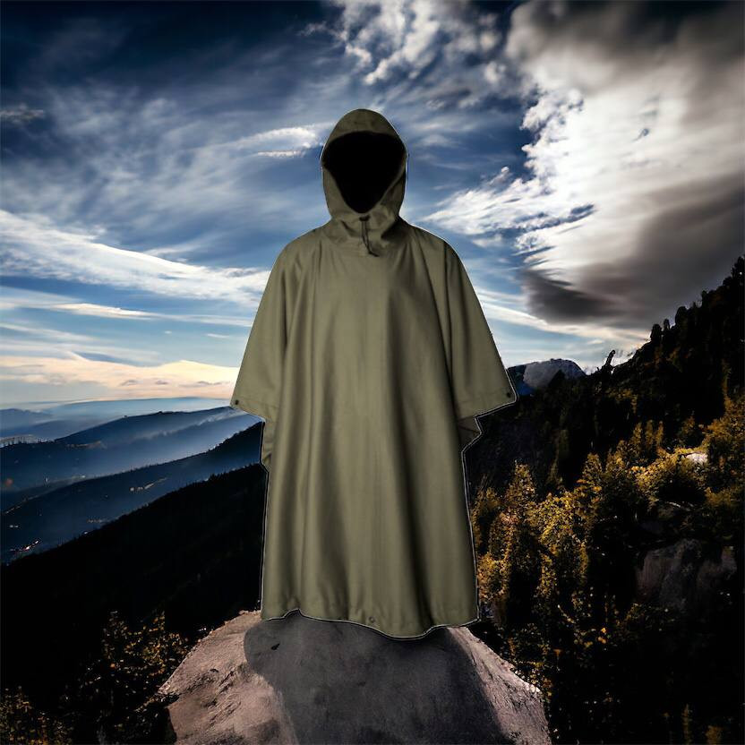 Плащ палатка олива, Мужской армейский плащ, Качественный дождевик пончо плащ-палатка KH-27 Львов - изображение 1