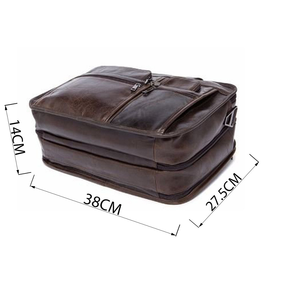 Сумка для ноутбука из натуральной кожи Vintage 14870 Коричневая Киев - изображение 7