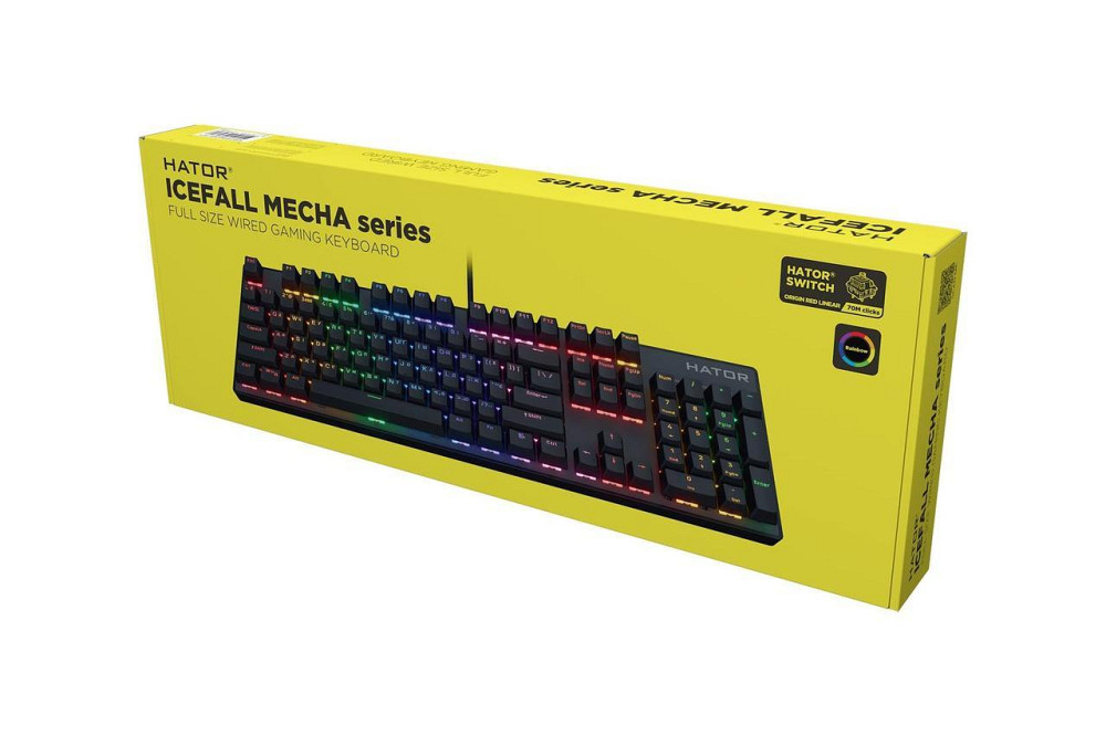 Клавіатура Hator Icefall Mecha Rainbow Black (HTK104UA) ( Чорний ) Харьков - изображение 7