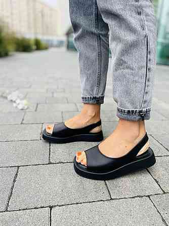 teona Босоніжки жіночі TEONA 272 чорні (літо, шкіра натуральна) (5244) Коломия