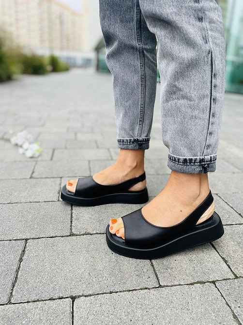 teona Босоніжки жіночі TEONA 272 чорні (літо, шкіра натуральна) (5244) Коломия - фото 3