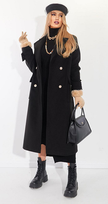 Чорне пальто (42) Київ - фото 1