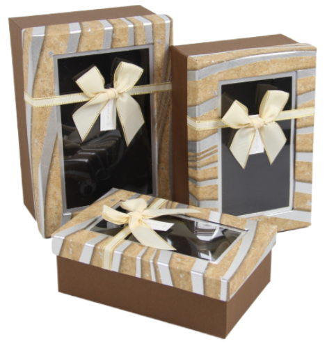 Подарункові коробки UFO 1037K-331 Набір 3 шт BROWN прям. (6990797) Київ - фото 1