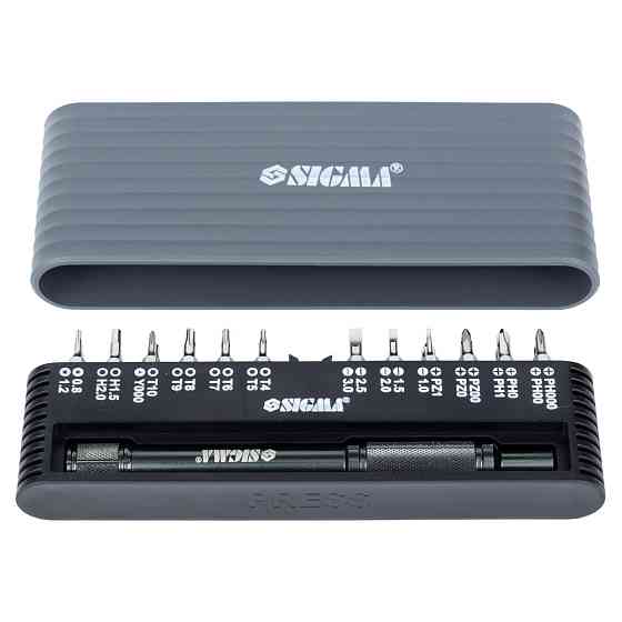 Sigma Отвертка + биты 1/4" 24шт CrV для мобильных телефонов (пласт кейс) SIGMA (4003251) Київ