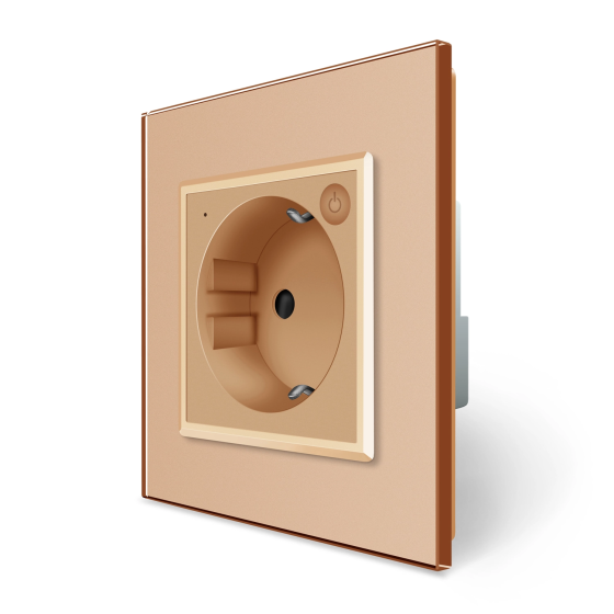 Комплект дистанційного керування водяною теплою підлогою LIVOLO золотий скло (VL-C7FCEZ-TC16AZ-2AP) Коломыя