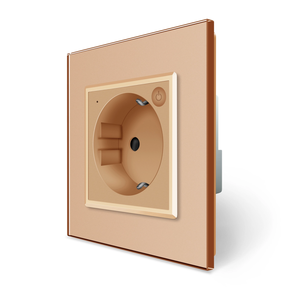 Комплект дистанційного керування водяною теплою підлогою LIVOLO золотий скло (VL-C7FCEZ-TC16AZ-2AP) Коломыя - изображение 6