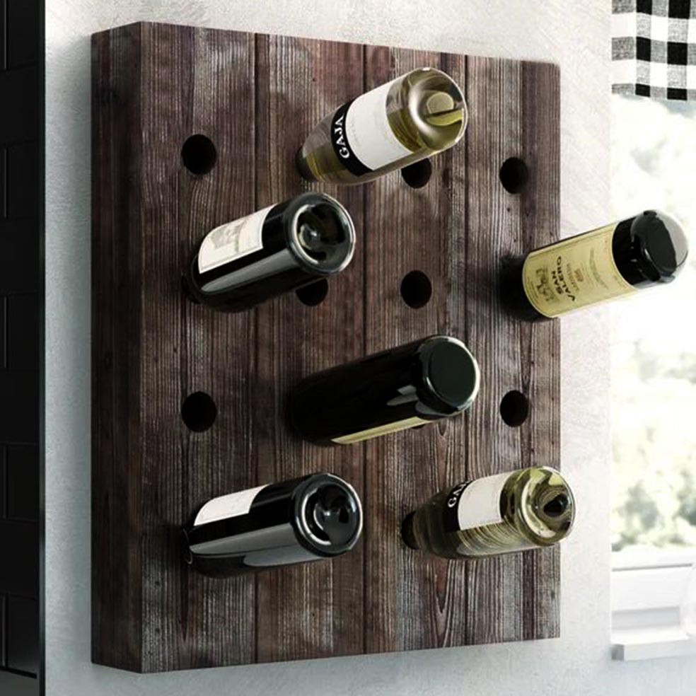 Настенная винная полка 