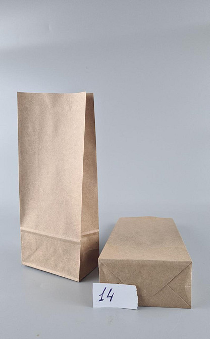 Пакет паперовий 26*11*6см 70 г\м2 коричневий з дном уп. 25 шт. Харків - фото 2