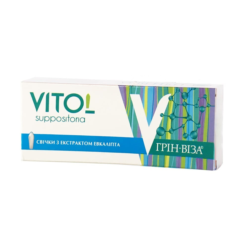 Свічки "Вітол" з екстрактом евкаліпта / ТМ Грін-Віза / 10 штук Київ - фото 1
