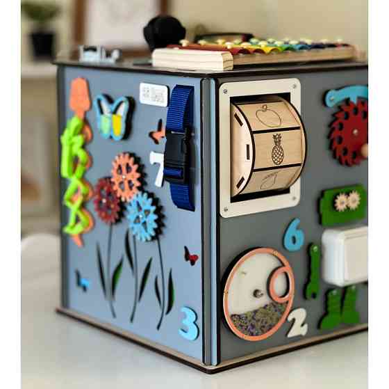 Развивающая игрушка Бизикуб TG3461117500, 30х30х30 см Серый Винница
