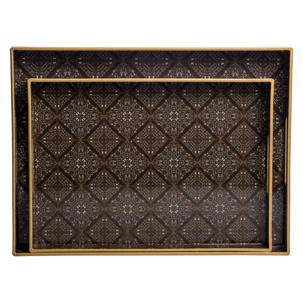 Набір прямокутних підносів для подачі їжі 2 (шт) 40×30×4 (см) HP-HK-14 Київ - фото 5