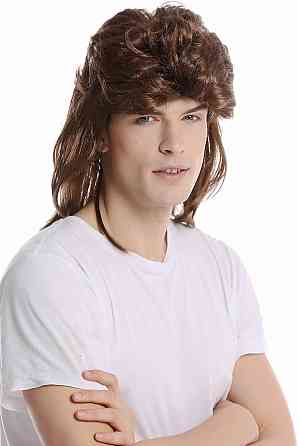 Коричнева ретро перука mullet у стилі 70-х 80-х для чоловіків і жінок, 45 см, для Геловіну, вечірки, Київ