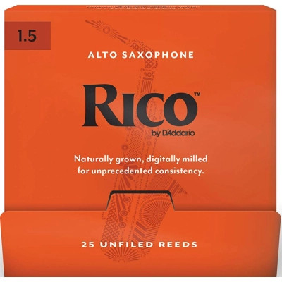 Тростина для саксофона D&apos;Addario Rico - Alto Sax #1.5 - 25 Pack (RJA0115-B25) Вінниця - фото 1