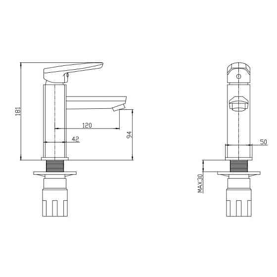 Змішувач для умивальника Mixxus Pegas 001 Nut MI6243 Харків