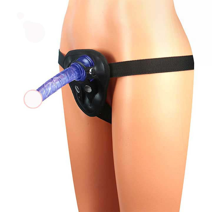 Набор: трусики для страпона, фаллоимитатор и кольца под разные фаллосы - Голубой Винница - изображение 1