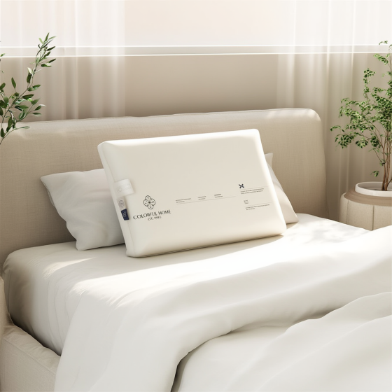Подушка для сну Colorful Home 014-006-50 з ефектом пам'яті Memory Foam 42х70 см, гіпоалергенна, кремова Київ