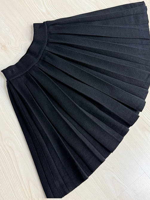 Спідниця жіноча A-N 9956 в’язана тепла у складку на резинці, чорний, one size Київ - фото 2