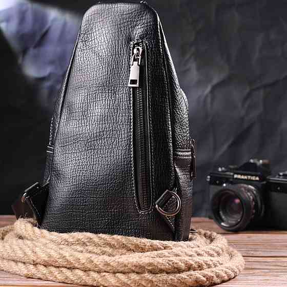 Мужская сумка через плечо из натуральной кожи 21284 Vintage Черная Киев