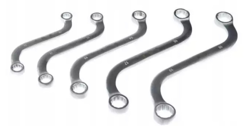 Набор накидных ключей OX-2248, 5 шт (10–19 мм), двухсторонние, высокопрочная сталь Одесса - изображение 2