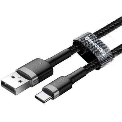 Дата кабель USB 3.1 AM to Type-C 1.0m 3A grey-black Baseus (CATKLF-BG1) Вінниця