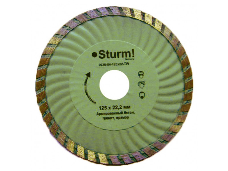 Алмазный диск Sturm ТурбоWave d=115 мм 9020-04-115x22-TW (читать описание) Ровно - изображение 1