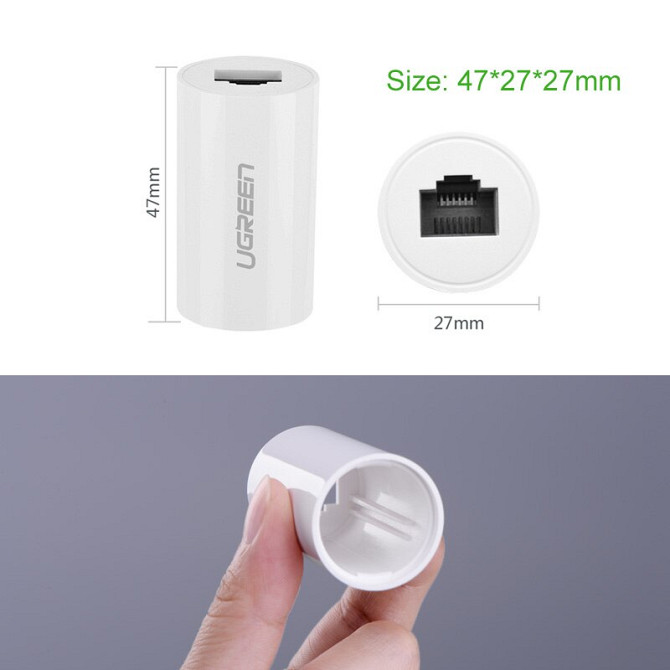 Захисний Ethernet-адаптер від грози Ugreen RJ45 NW116 20391 (Білий) Николаев - изображение 8