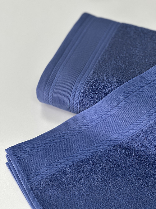 Махровий рушник IDEAL TEXTILE Легкий бриз 70х140 см 450 г/м2 100% бавовна Синій Чернівці - фото 2