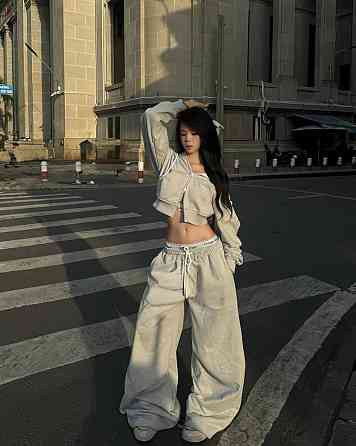 Женский стильный костюм двойка: кофта и штаны оверсайз кроя двунитка 46/48 Одесса