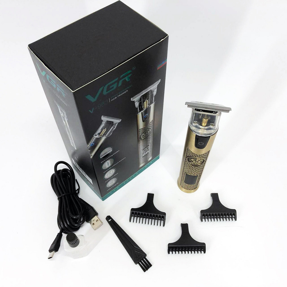 Практична машинка для стрижки волосся VGR V-983, Перукарські машинки професійні, Тример для скронь AF-70 Львів - фото 5