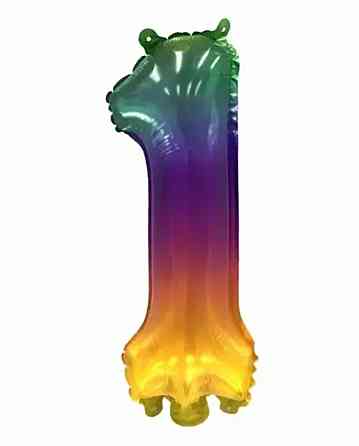 Цифра шарик 1 омбре 32