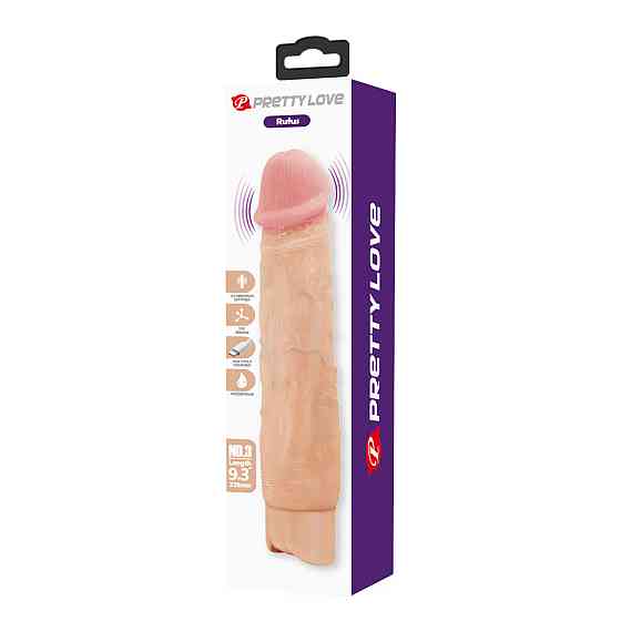 Вібратор Pretty Love Rufus Realistic Vibrating Dildo Sex Aura Київ