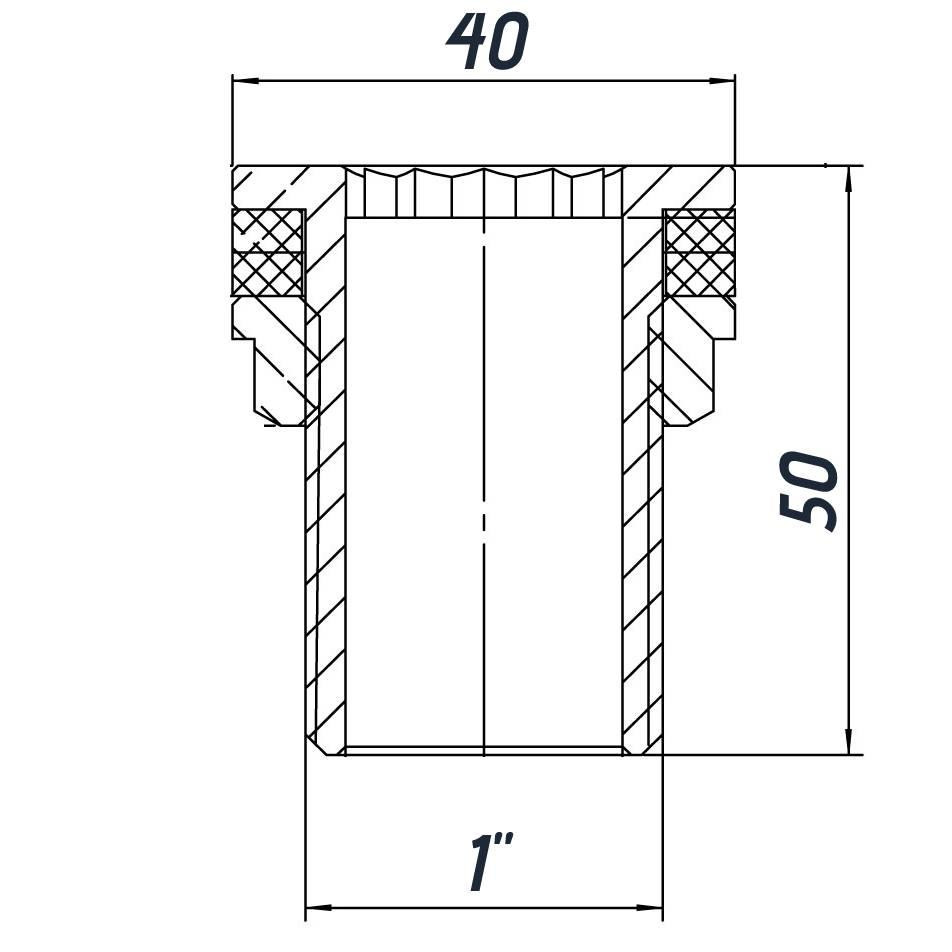Врезка в бак 1″Н нержавеющая SO552S OPTIMUM Киев - изображение 4