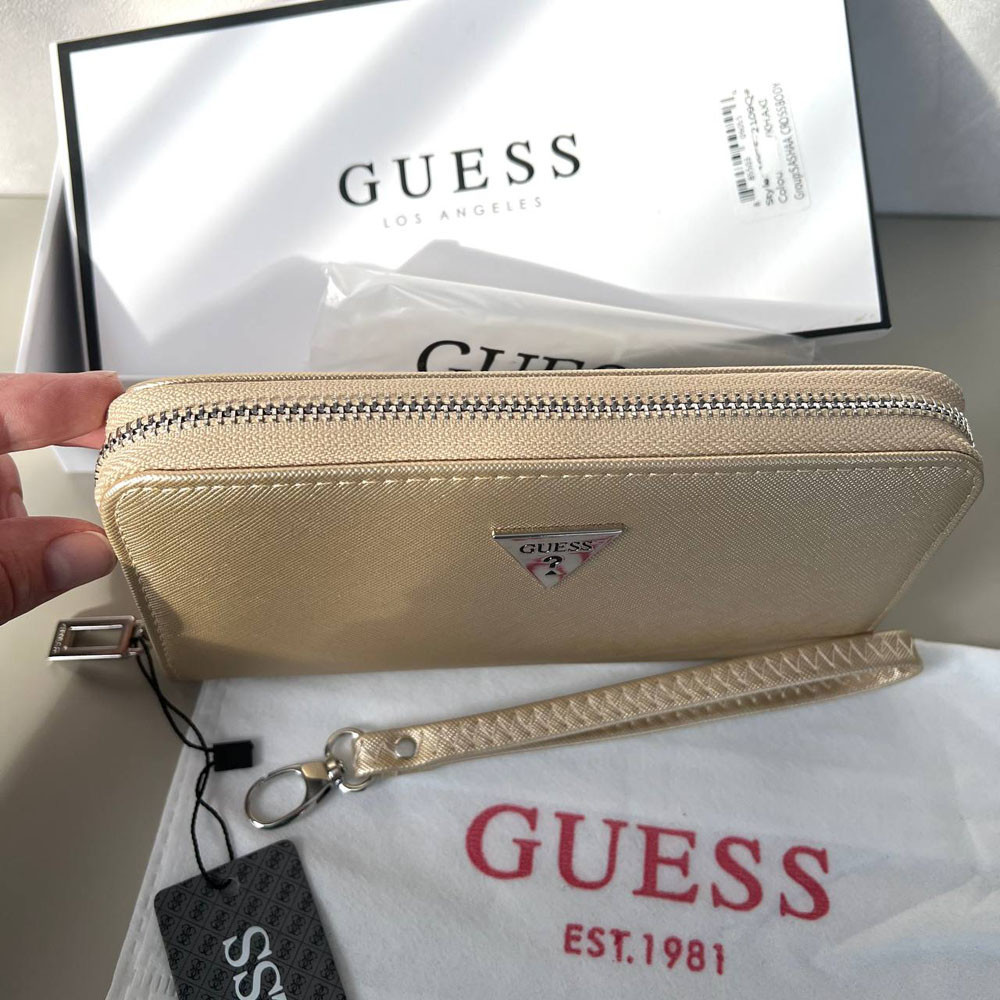 Женский золотистый кошелек Guess (1211) Киев - изображение 7