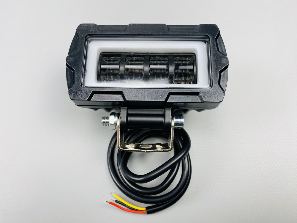 Фара LED прямокутна 6 Led діодів 3D лінза 9-32V 6000К, IP67 світлодіодна протитуманна фара Мукачево - фото 4