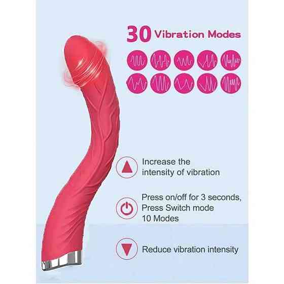 Вигнутий вібратор для стимуляції точки G 30 режимів Вінниця