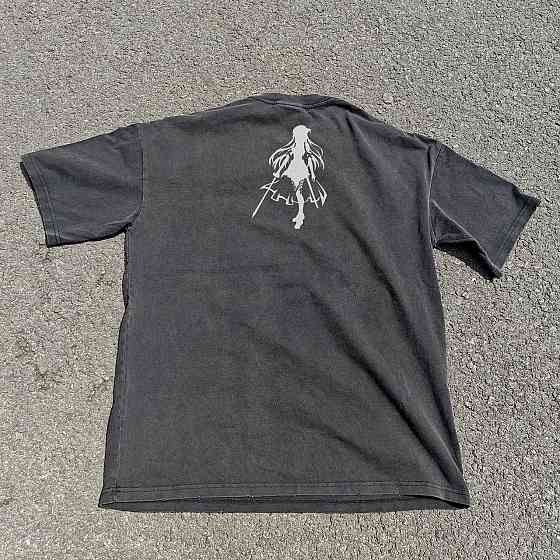 Футболка для мальчика с принтом аниме Аниме Сворд Арт Онлине оверсайз (рост от 165 до 180 ) Черний Днепр