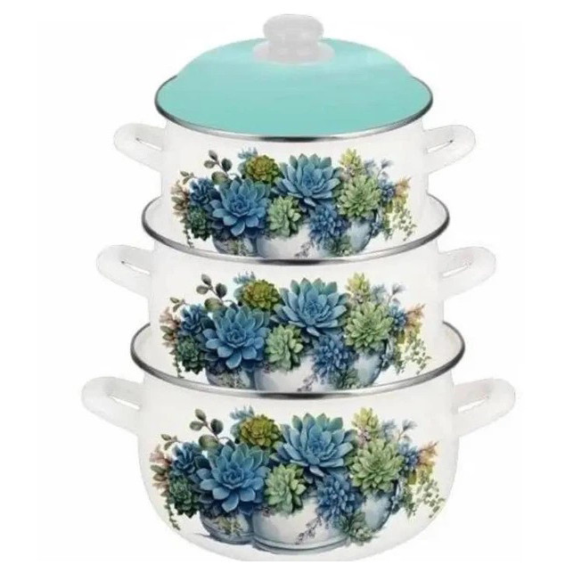 Набор кастрюль для плит, Набор кастрюль-сотейников, кастрюль премиум Комплект LF-74 Львов - изображение 1