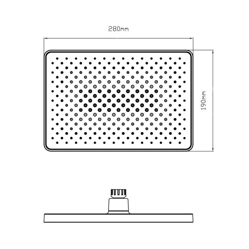 Лійка для верхнього душу Qtap Hlavova 280x190 мм прямокутна QTHLA107CRM45946 Chrome Київ - фото 2