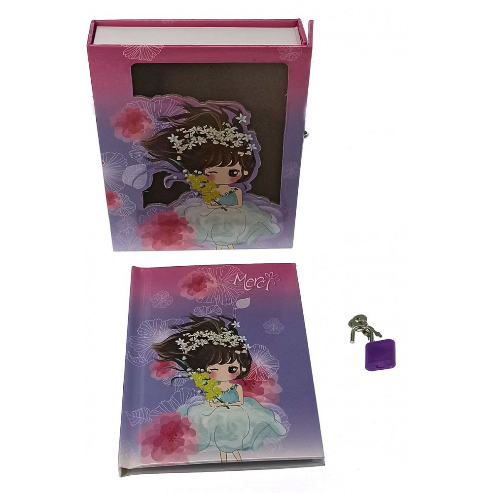 Блокнот із замком дитячий бузковий Київ - фото 1